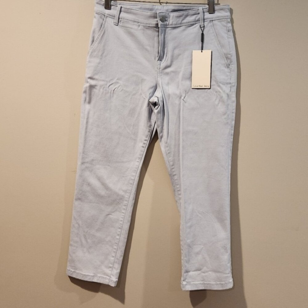 CALVIN KLEIN sapphire ice ultimate skinny jeans cropped size 30